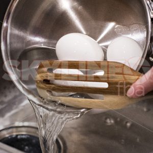 Acacia Wood Spurtle Draining Eggs - Skyline FBA