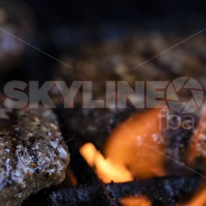 Burger on Grill With Flame - Skyline FBA